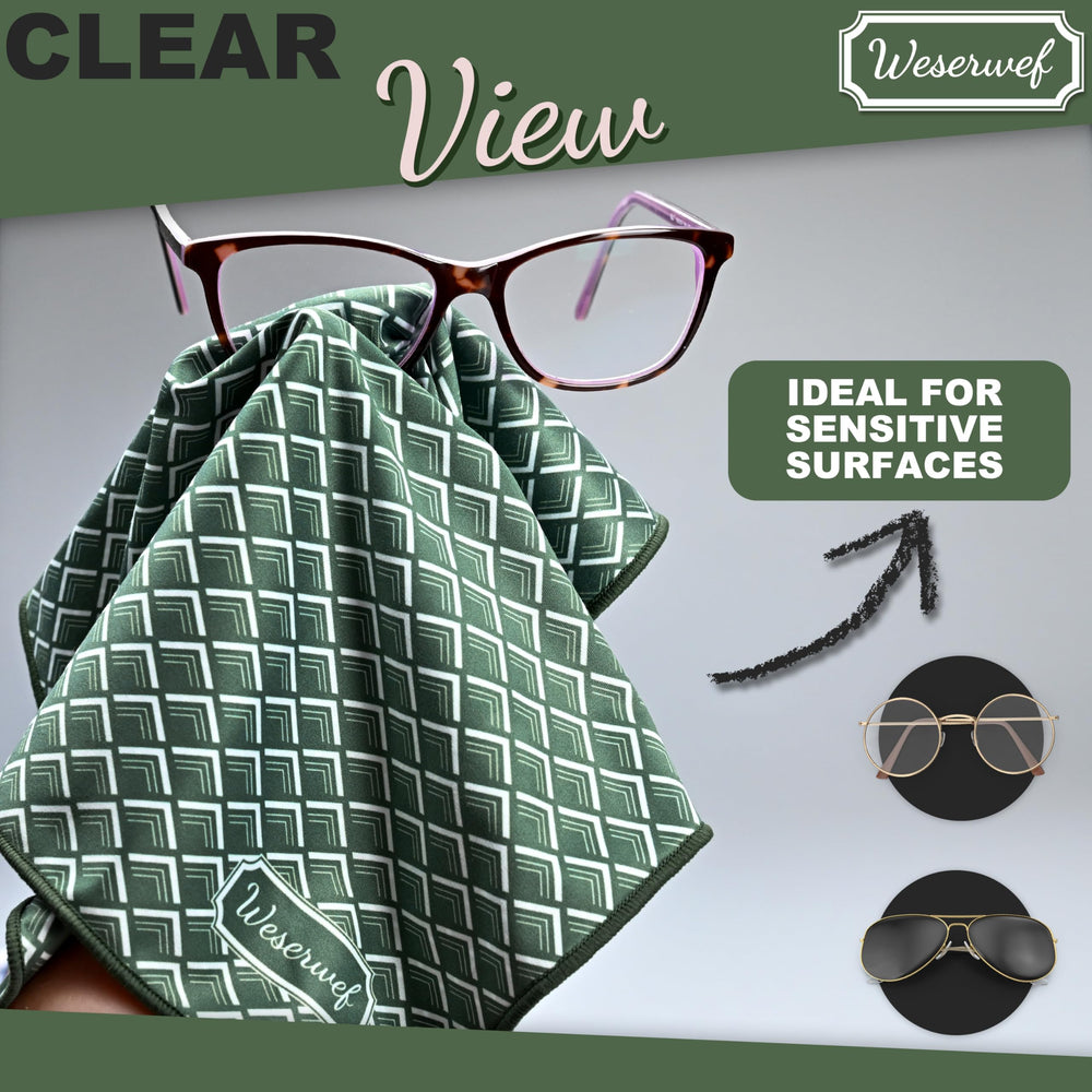 Weserwef Design microfiber cloth texture close-up—durable and reusable.