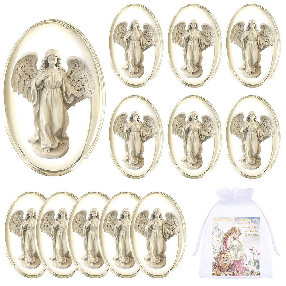 Wesiti guardian angel stone in palm, showcasing tactile grounding and compact size