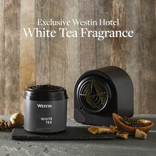 Westin White Tea Diffuser top panel shows adjustable settings for customized scent