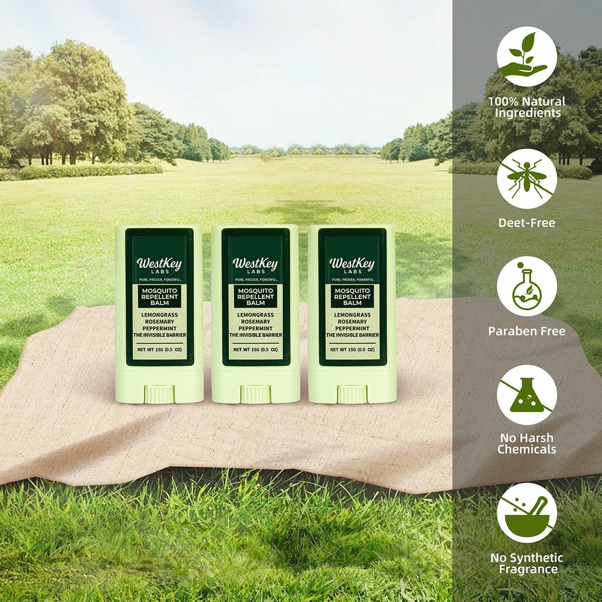 WestKey Labs non-greasy formula image conveying comfortable skin after outdoor activities