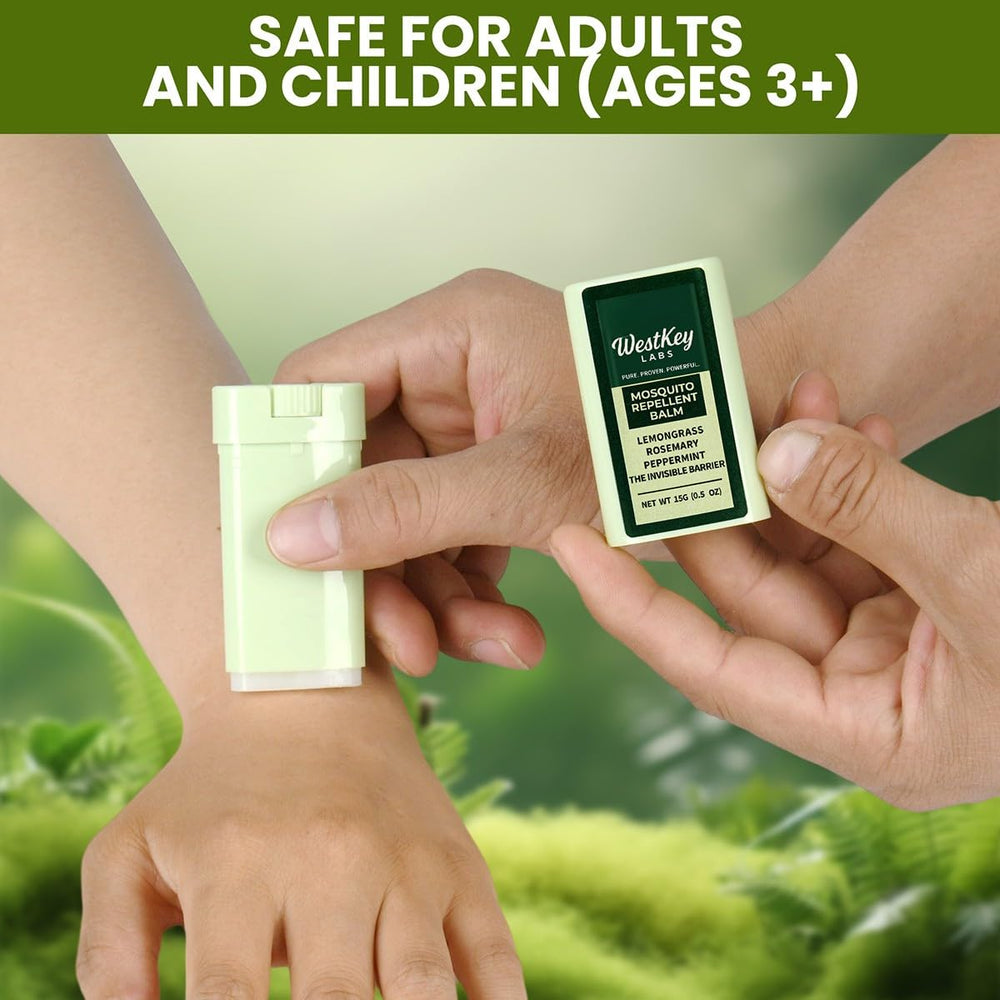 WestKey Labs travel-friendly balm-stick outdoors scene ideal for hiking and camping