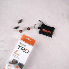 Universal-fit silicone tips ensure secure comfort during long gigs.