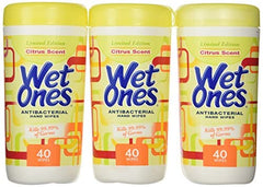 Wet Ones Tropical Splash wipes canister for on-the-go cleanliness and quick germ-free moments