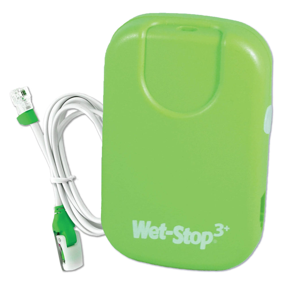 Wet-Stop 3 Green alarm unit for nighttime monitoring with adjustable tones.