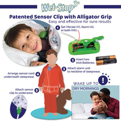 Wet-Stop 3 Green patented sensor that's easy to clean and place.