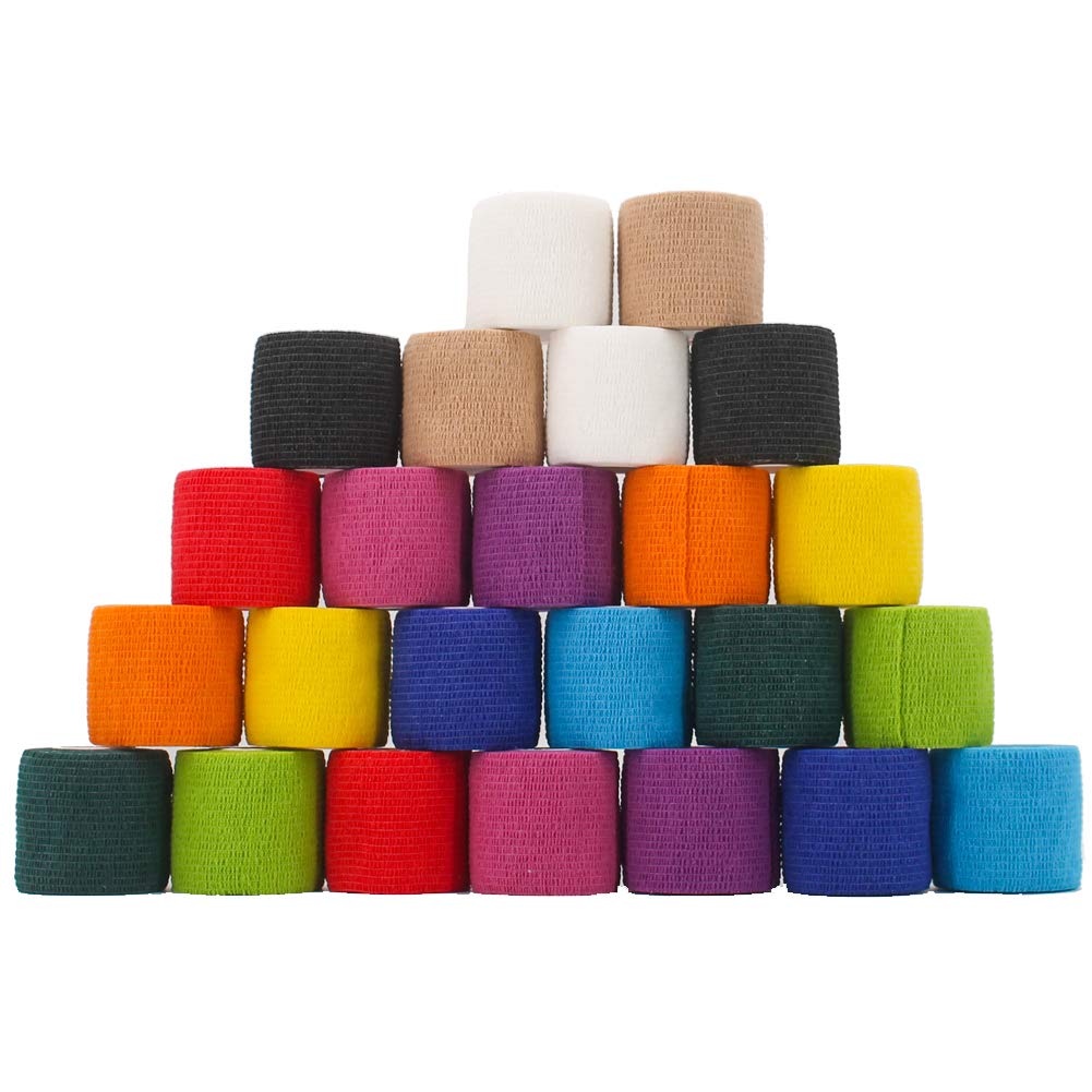 WeTop rainbow-bandage-wrap 2-inch roll providing secure self-adherent support for active use.