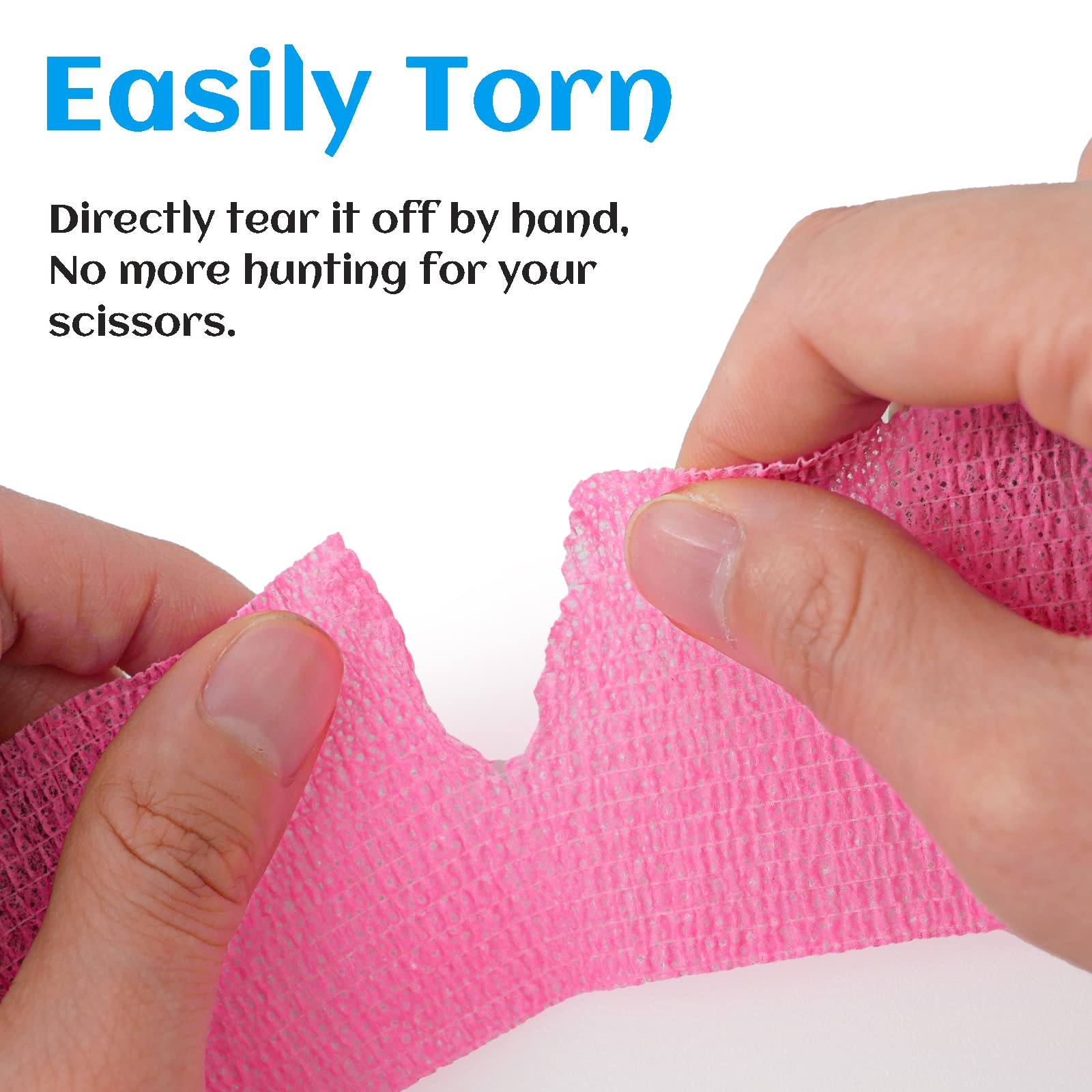 WeTop rolled bandage wrap displays 5-yard length for versatile coverage.