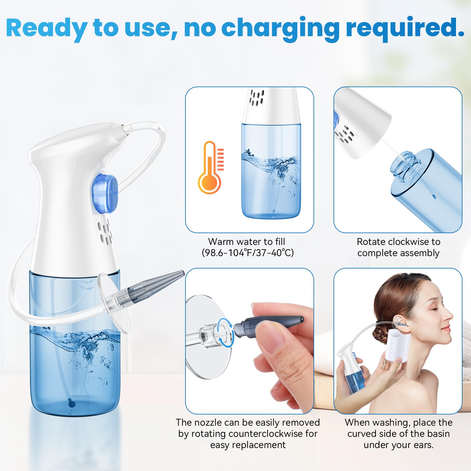 WEUANY massage protection cover during ear drying session