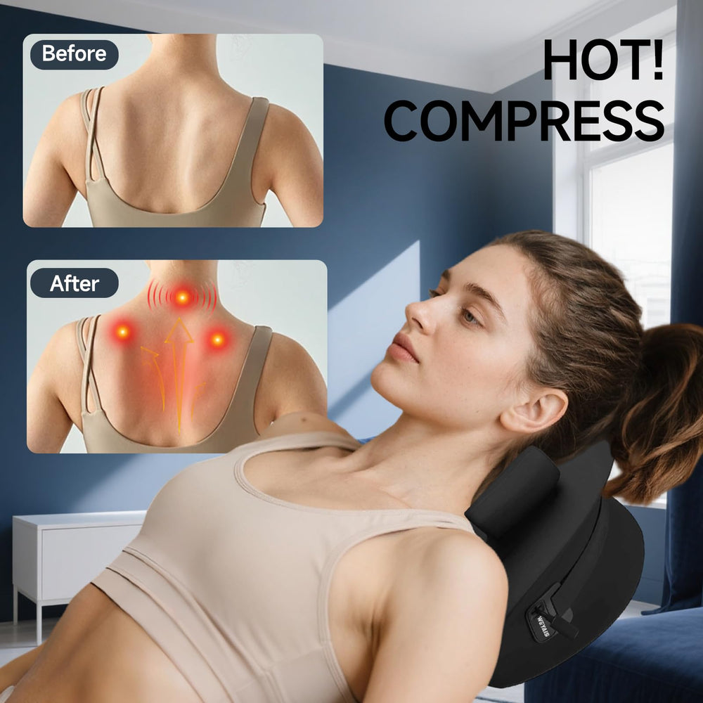 weyais neck massager pillow ergonomic design fits comfortably around the neck