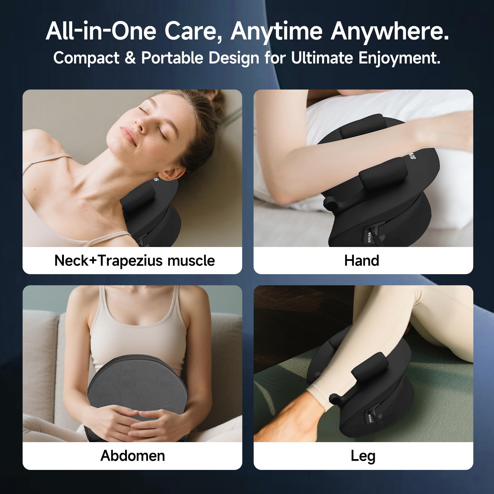 weyais neck massager pillow operates quietly for uninterrupted use