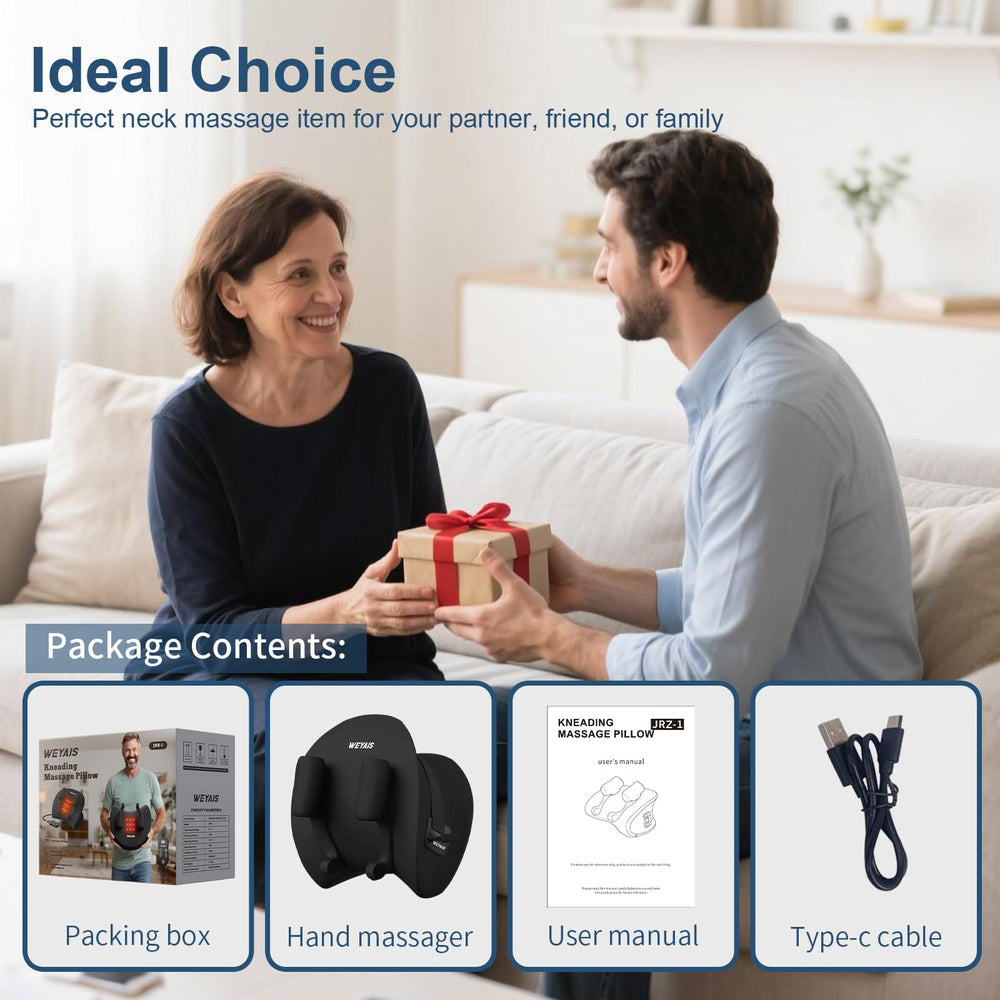 weyais neck massager pillow ideal for travel and office breaks