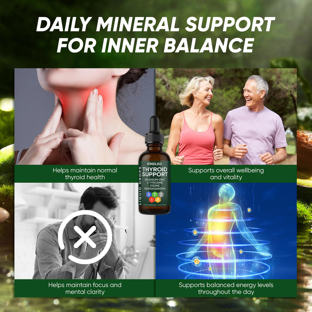 WGYPEU Kindled Thyroid Support Drops being added to beverage for easy mixing