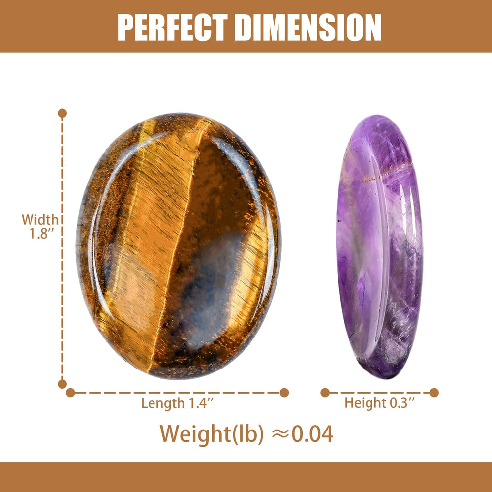 WHAL&YUNE thumb worry stone smooth surface highlighting natural earth tones for tactile grounding
