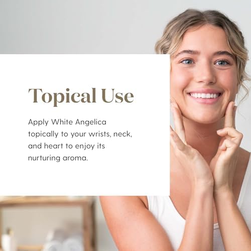 White Angelica used during meditation for a focused, peaceful practice