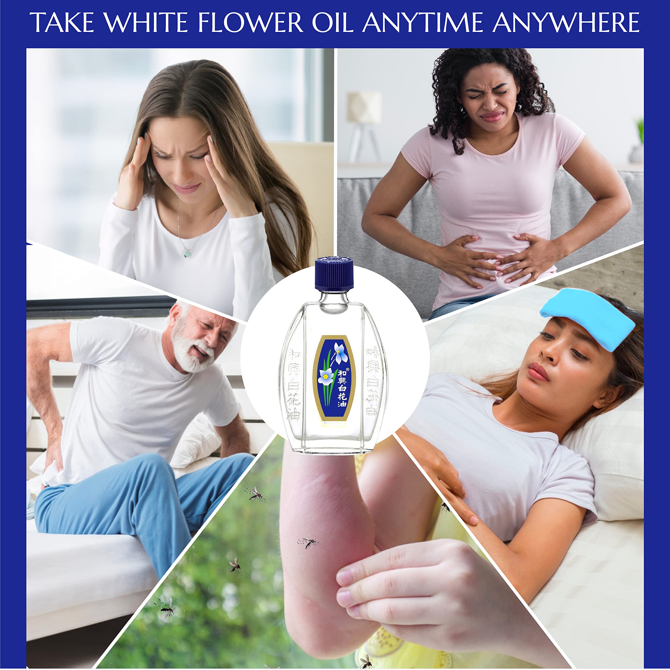 White Flower Balm externo analgésico etiqueta original importación de Estados Unidos.
