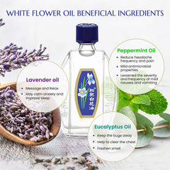 White Flower External Analgesic Balm Oil texture close-up