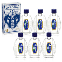 White Flower external analgesic balm oil bottle ready for minor-pain relief