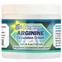 Whole Family Arginine Circulation Cream jar for soothing skin and gentle massage.