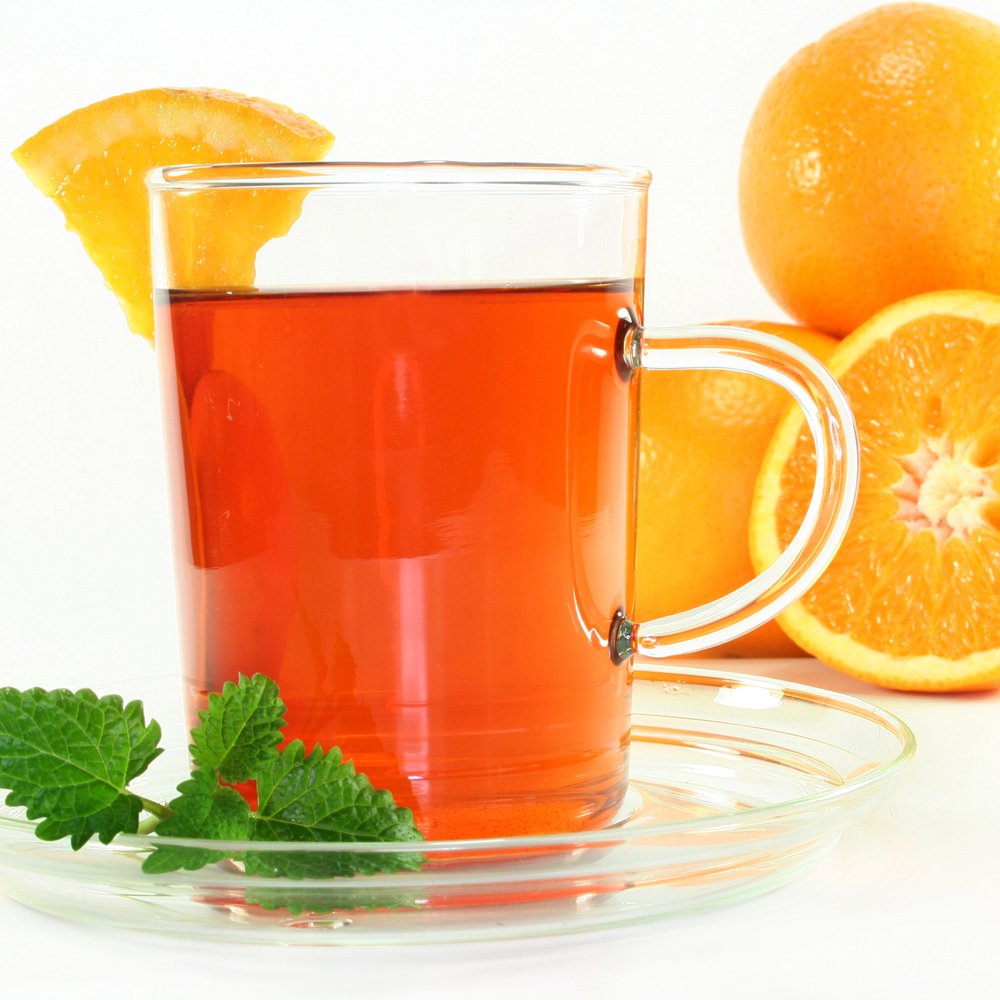 CalMag Plus mixing in hot water for a soothing citrus beverage.