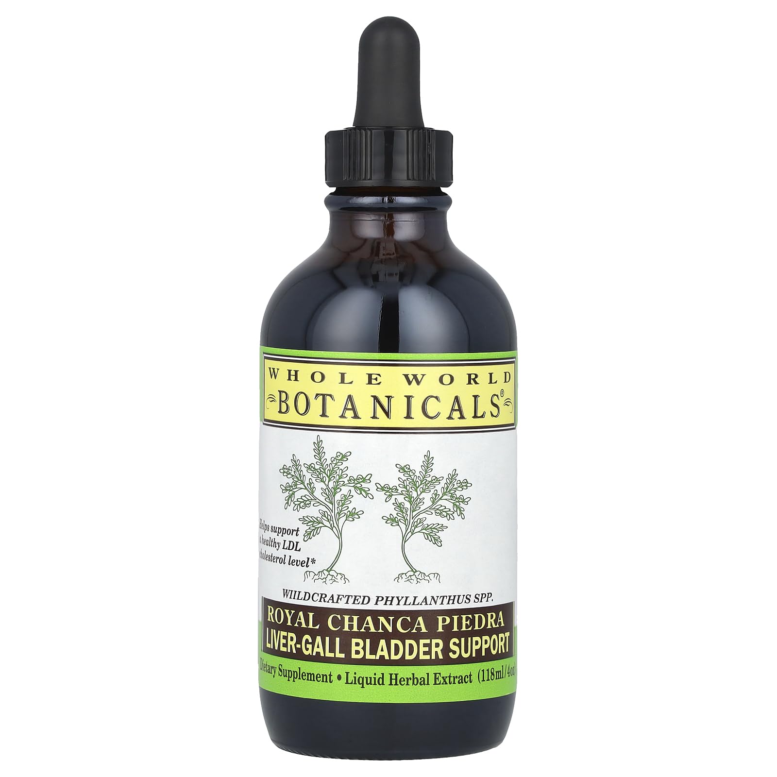 Whole World Botanicals Royal Chanca Piedra bottle with dropper for liver support