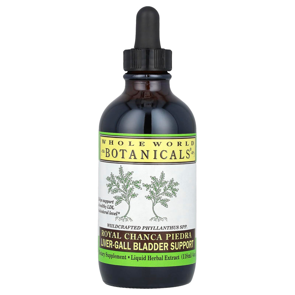 Whole World Botanicals Royal Chanca Piedra bottle with dropper for liver support