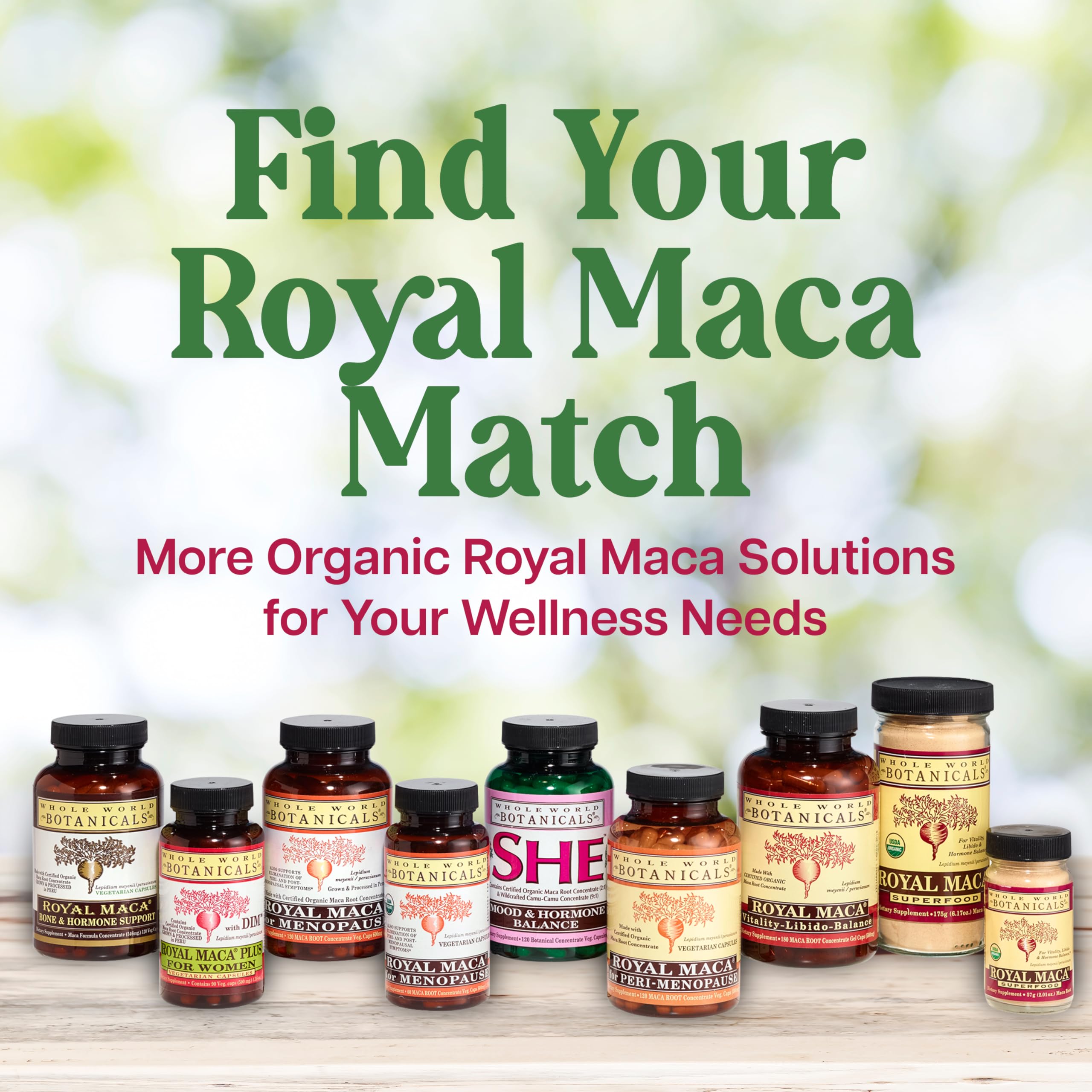Whole World Botanicals Royal Maca ingredient label closeup ensuring quality cues
