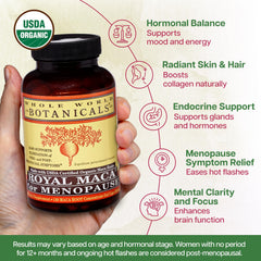 Whole World Botanicals Royal Maca label detail suggesting endocrine system support