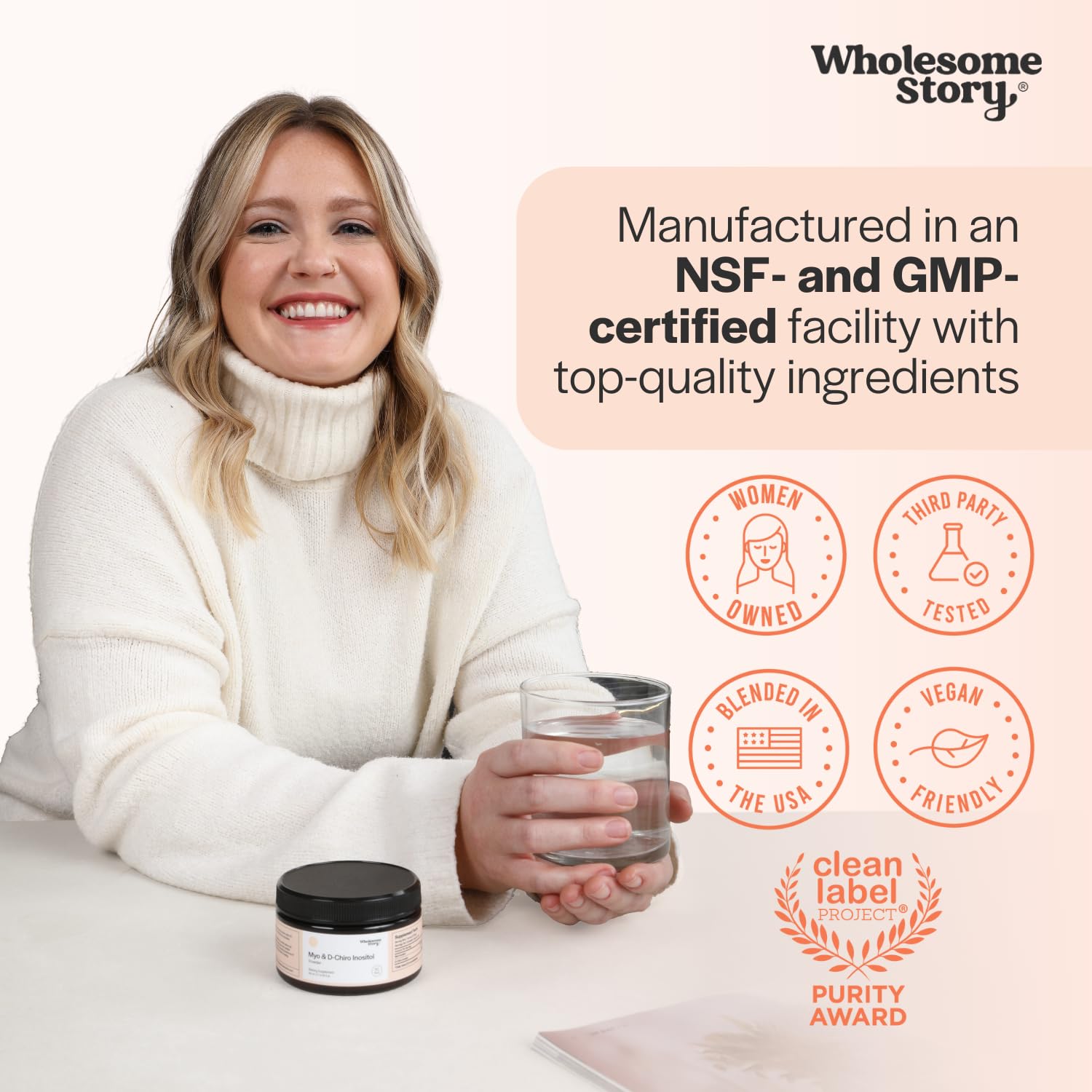 Wholesome Story 30 servings container emphasizes value and routine.