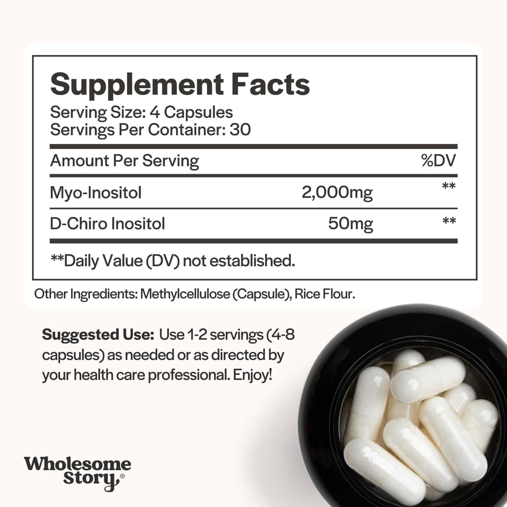 Wholesome Story 40:1 ratio label highlights ideal balance for reproductive wellness.