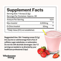Wholesome Story powder mixed into smoothie shows versatile intake option.
