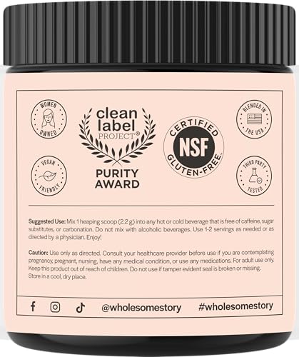 Wholesome Story powder in smoothie—tasteless mix with uncaffeinated beverages for convenient use