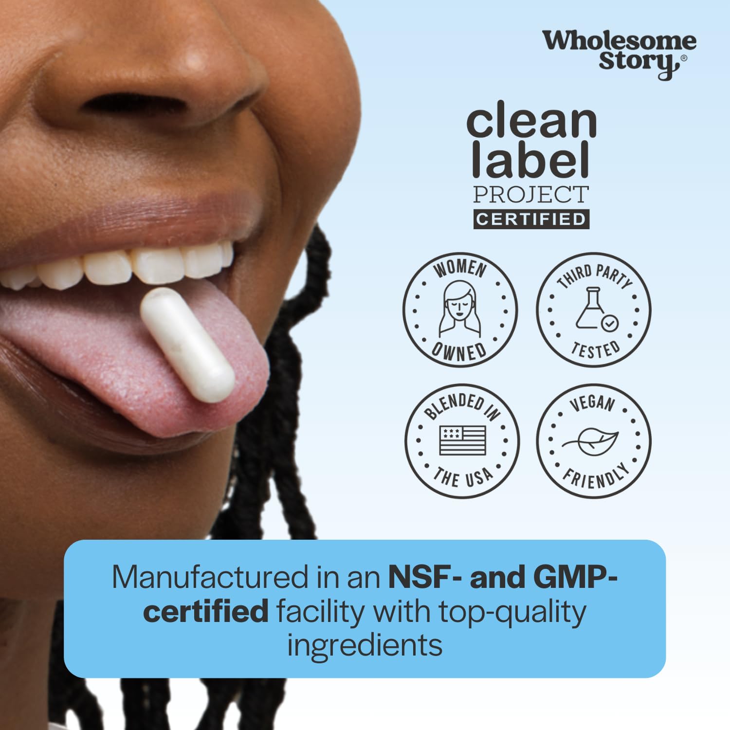 Wholesome Story vegan-friendly-capsules ready for daily use and routine wellness.