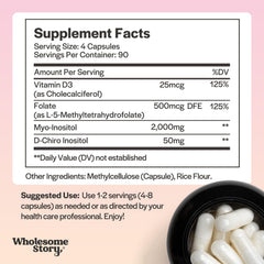 Wholesome Story vegan non-GMO capsules bottle highlighting clean-label choice.