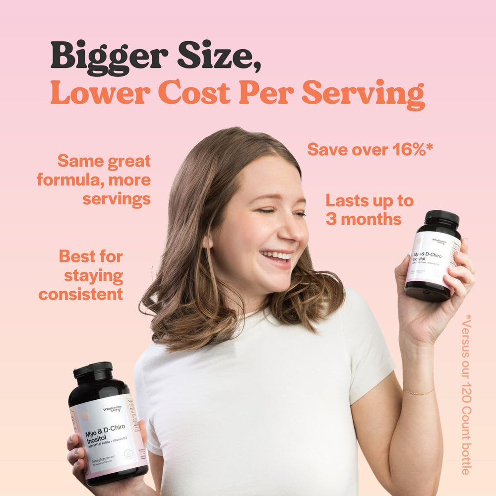 Wholesome Story Vitamin D3 capsules bottle promoting mood and metabolism support.