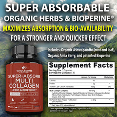 Wholesome Wellness capsules closeup highlighting all-in-one collagen for daily wellness