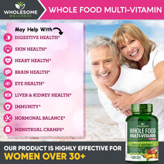 Wholesome Wellness tablets closeup emphasizes compact, convenient daily dose