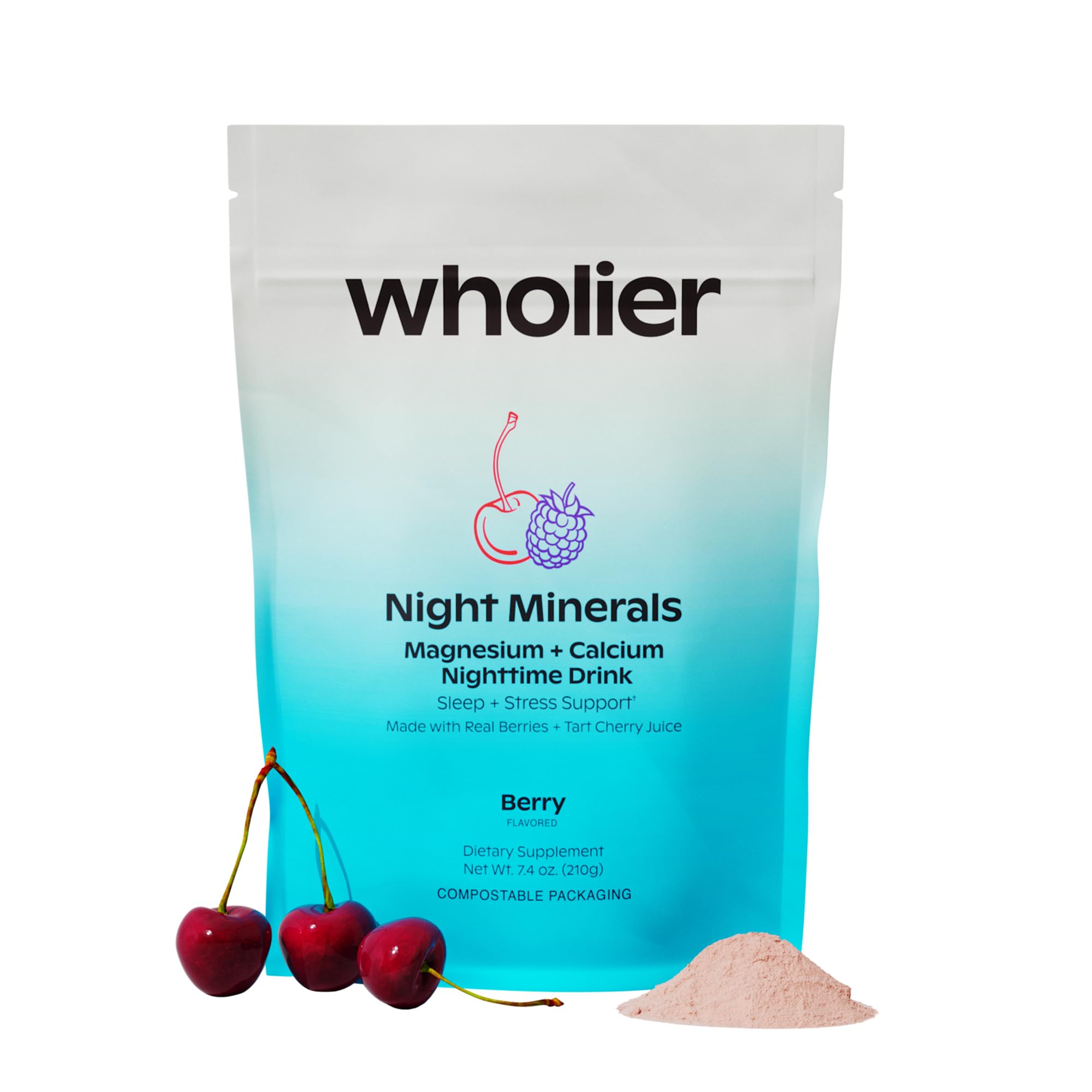 Wholier Night Minerals tub showing a calming evening routine with minerals