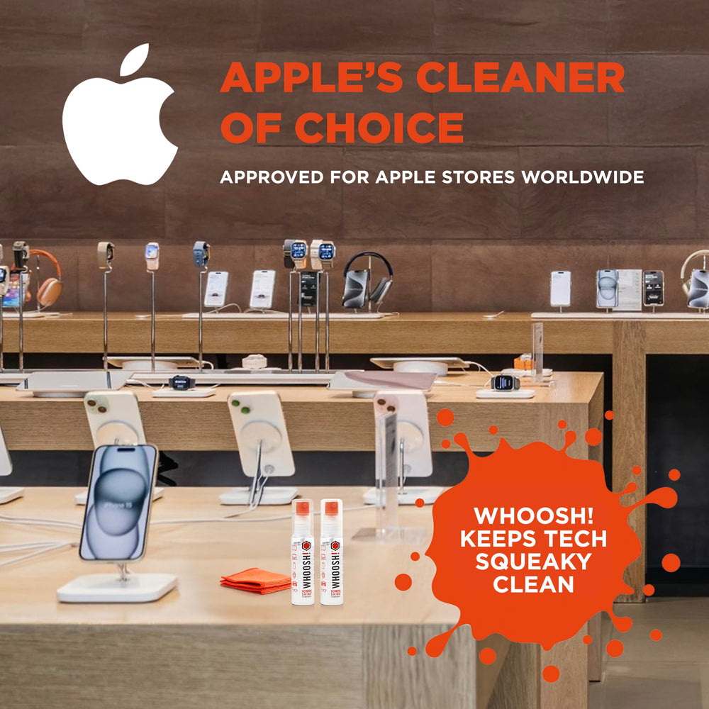 WHOOSH Screen Shine Go laptop screen cleaner delivering a streak-free shine