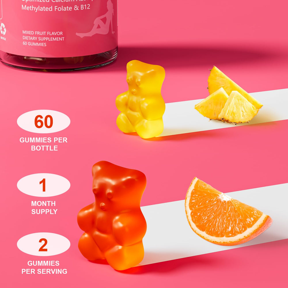 Whoyun chewable calcium gummies texture shown for easy intake
