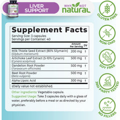 Why Not Natural milk thistle image signals liver support potential