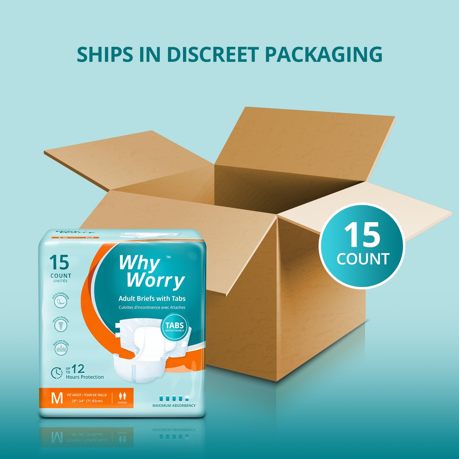 WhyWorry absorbency core close-up showing long lasting dryness.