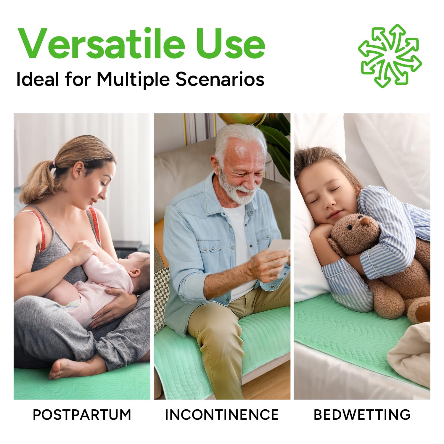 WhyWorry pads suitable for all ages from babies to seniors