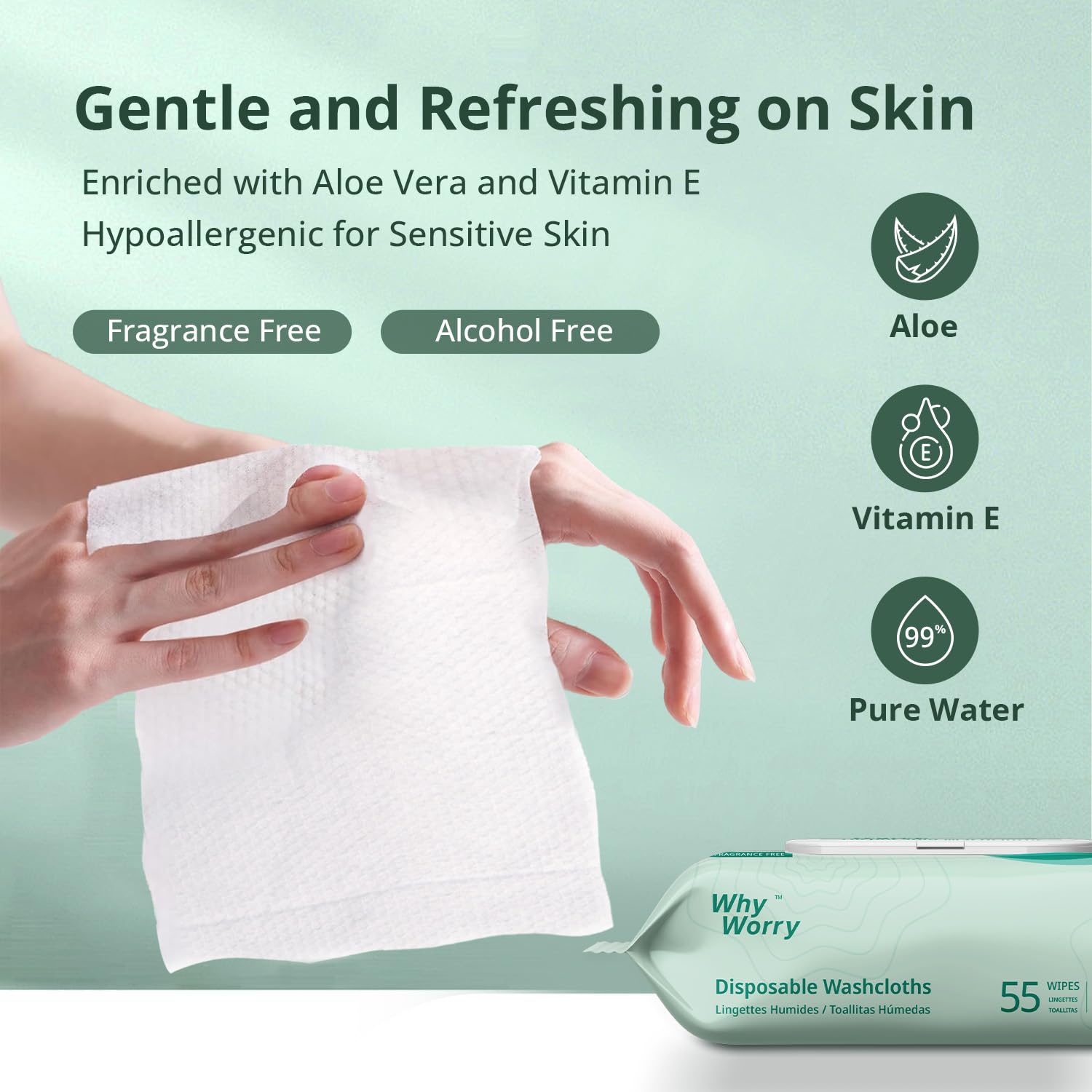 WhyWorry wipes microwavable for a warm, comforting clean.