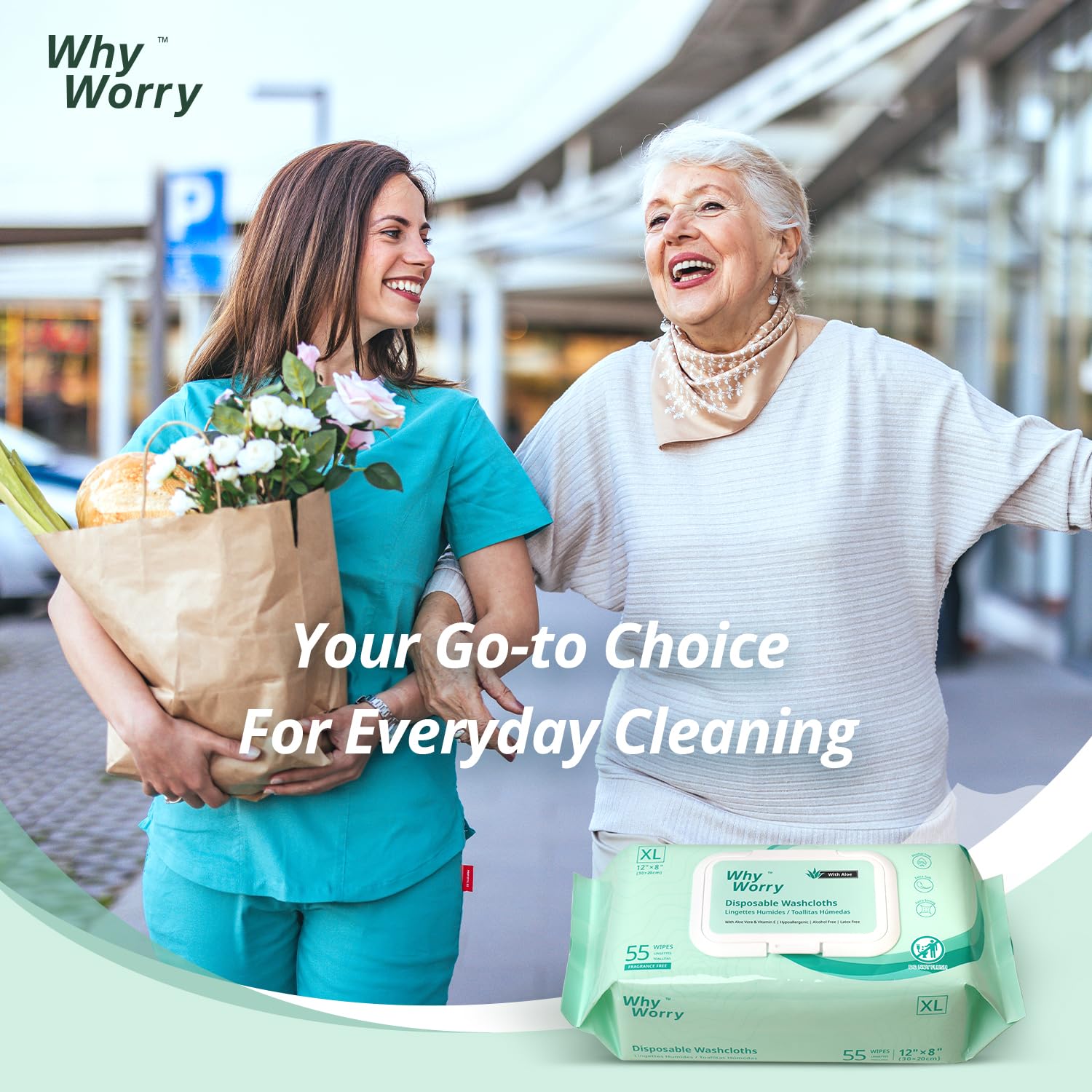WhyWorry wipes perfect for travel, gym, or camping on the go.