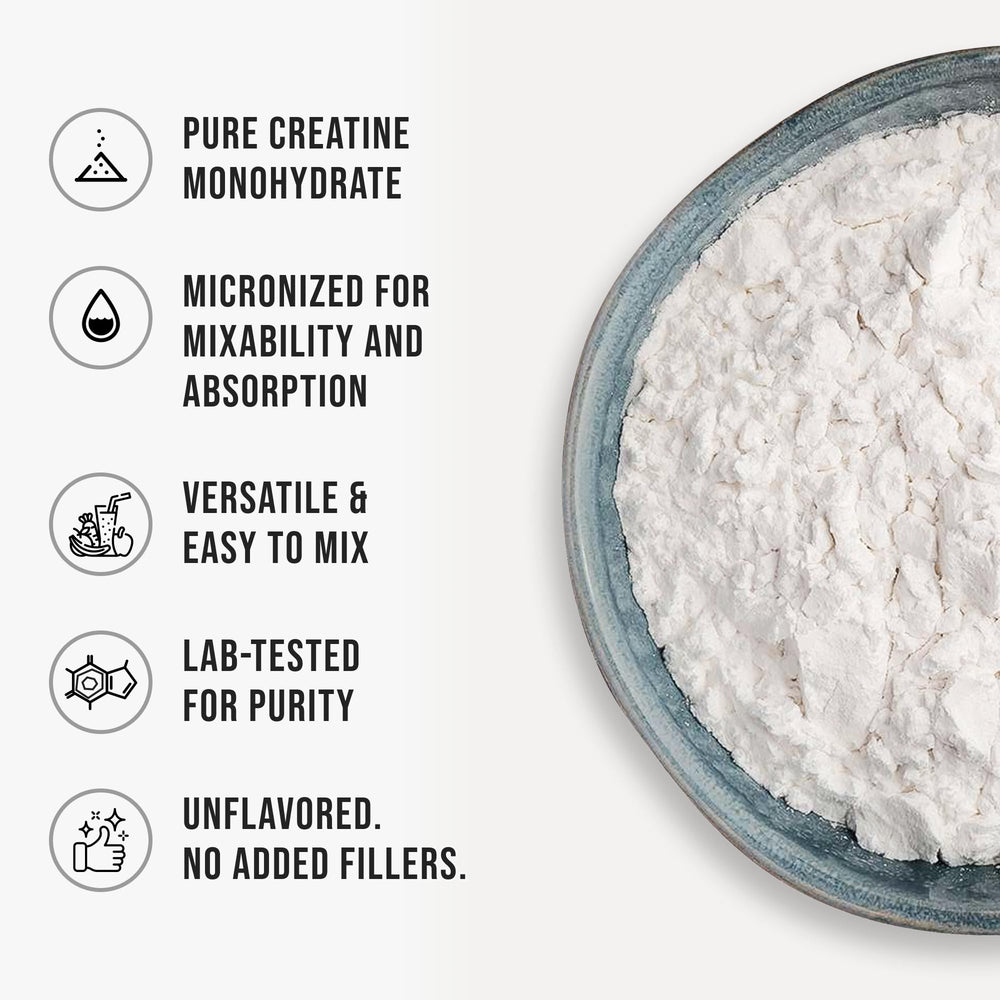 WHYZ Creatine unflavored powder blending into a shake without flavor changes