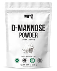 WHYZ D-Mannose powder bottle ready for quick mixing in drinks for daily routines.
