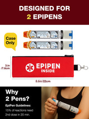 Two-EpiPen WIBOND case with emergency printing for fast recognition.