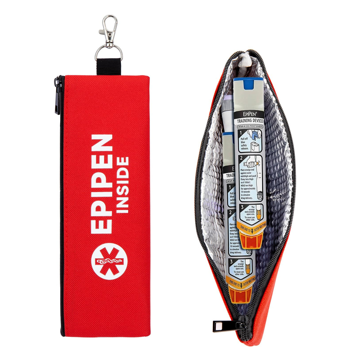 WIBOND EpiPen carry case fits two EpiPens with quick access for emergencies.