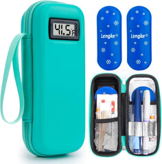 WIBOND insulin cooler case with temperature display helps you monitor safe storage on the go.