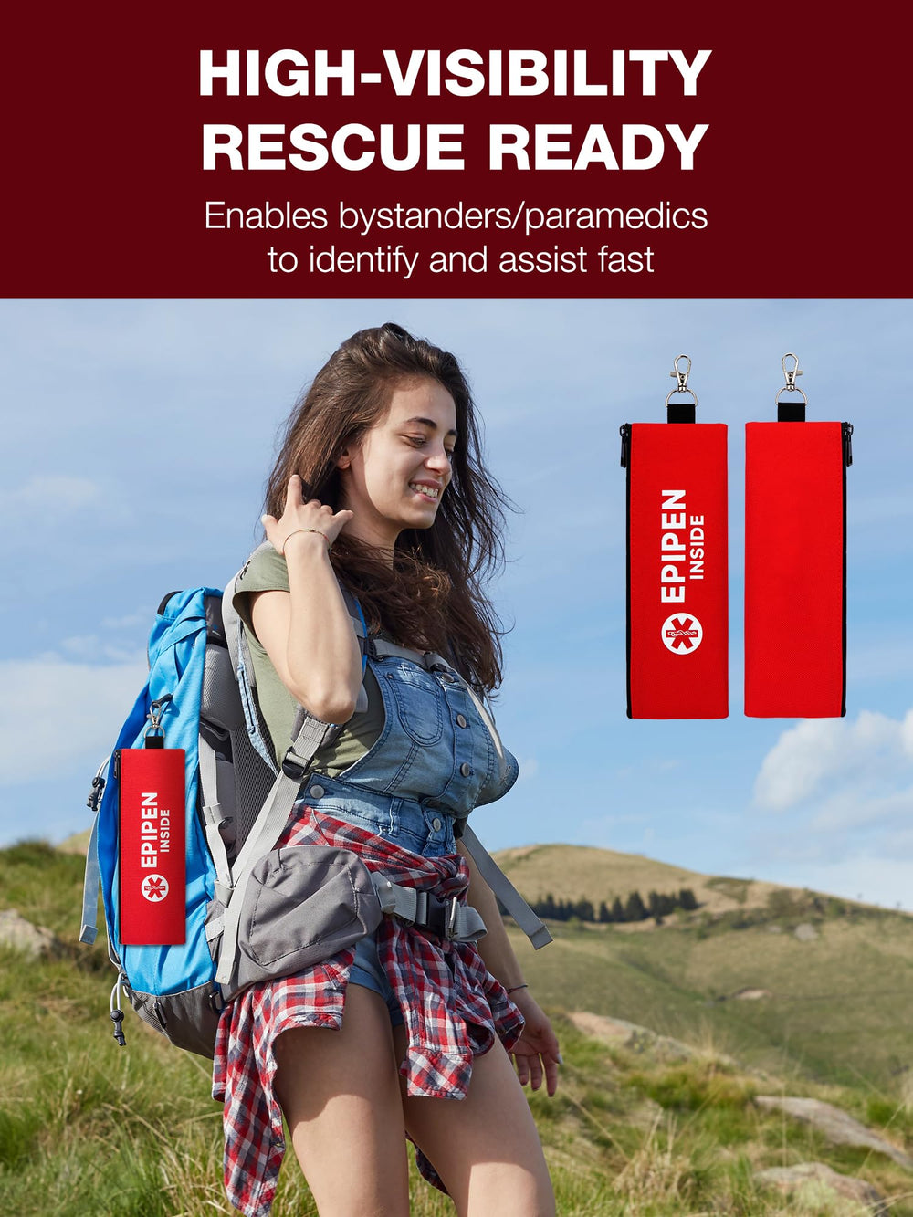 WIBOND swivel carabiner clip attachment enables secure hands-free carry.
